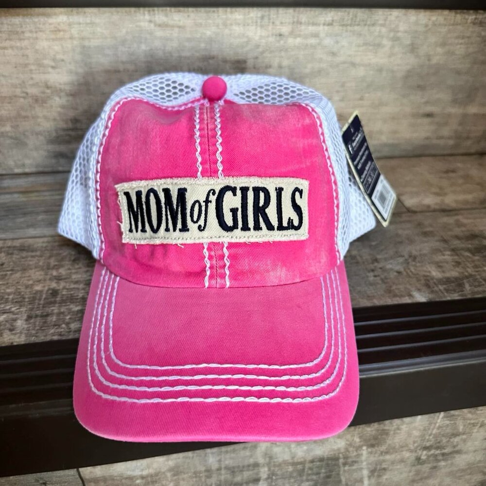 NWT Distressed Mom of Girls Womens Adjustable Baseball Cap